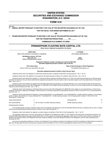 Thumbnail PennantPark Floating Rate Capital Ltd.
 10-K Annual Report 