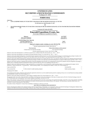 Vorschaubild Emerald Holding 10-K Jahresbericht 2017