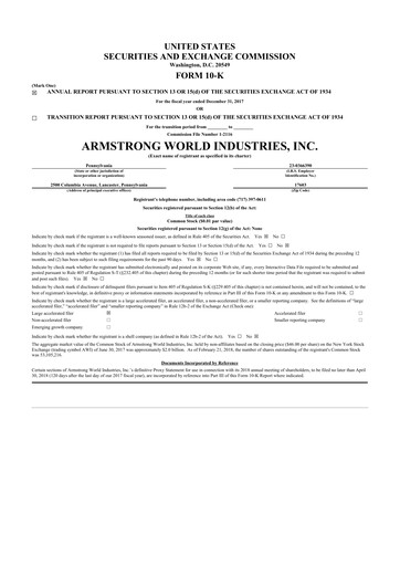 Thumbnail Armstrong World Industries
 10-K Annual Report 2017