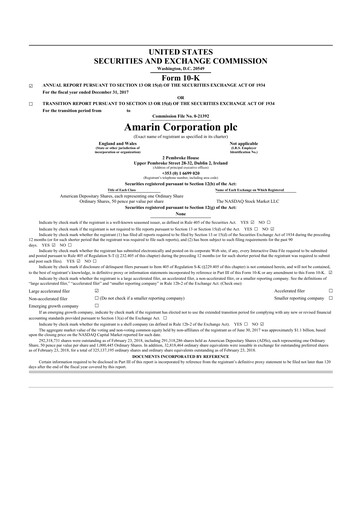 Thumbnail Amarin Corporation
 10-K Annual Report 2017