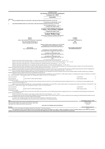 Thumbnail Lamar Advertising 10-K Annual Report 