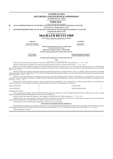 Thumbnail McGrath RentCorp
 10-K Annual Report 2017