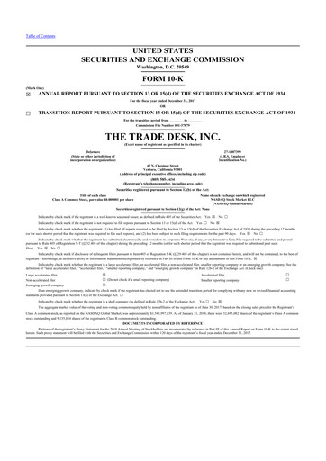 Thumbnail The Trade Desk
 10-K Annual Report 2017