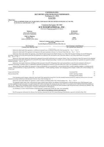 Thumbnail ICF International 10-K Annual Report 2017