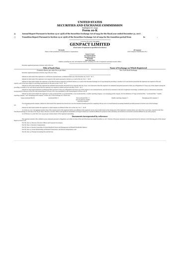 Thumbnail Genpact 10-K Annual Report 2017