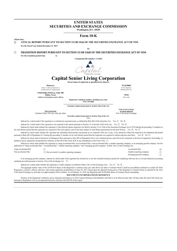 Vorschaubild Sonida Senior Living 10-K Jahresbericht 2017