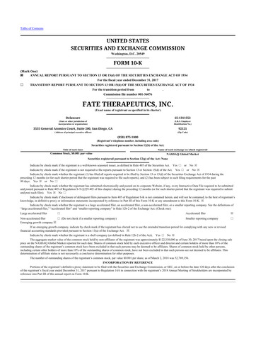 Thumbnail Fate Therapeutics
 10-K Annual Report 2017