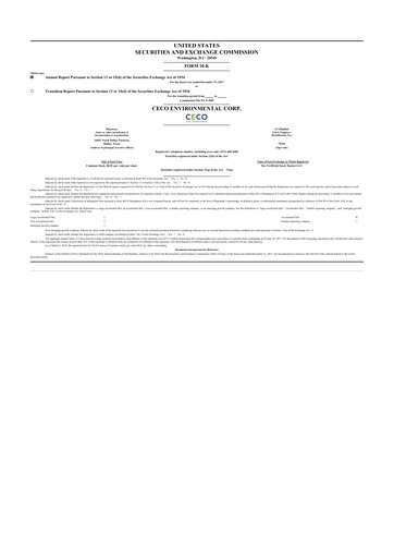 Thumbnail CECO Environmental
 10-K Annual Report 2017