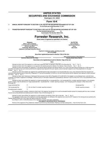 Thumbnail Forrester Research
 10-K Annual Report 2017