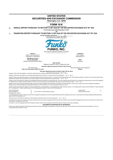 Thumbnail Funko
 10-K Annual Report 2017