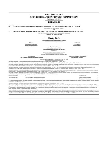 Thumbnail Box, Inc. 10-K Annual Report 2018