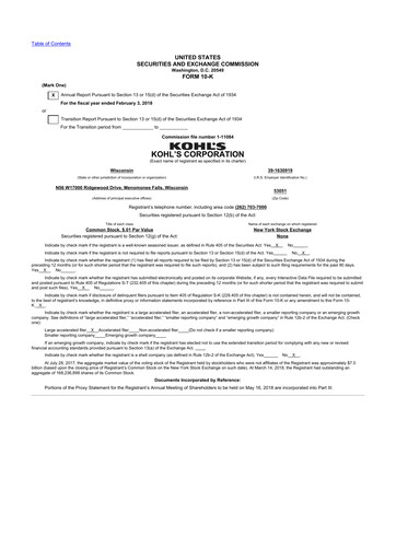 Thumbnail Kohl's
 10-K Annual Report 2017