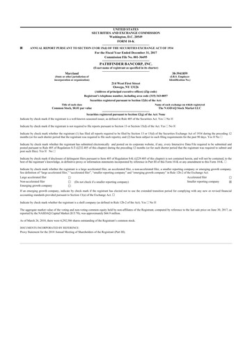 Thumbnail Pathfinder Bancorp 10-K Annual Report 2017