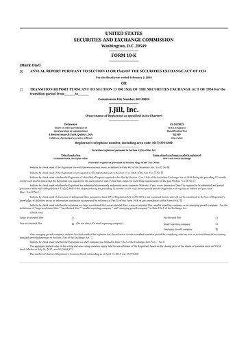 Thumbnail J.Jill
 10-K Annual Report 2017