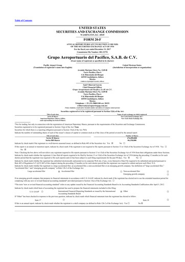 Thumbnail Grupo Aeroportuario del Pacífico
 20-F Annual Report 2017