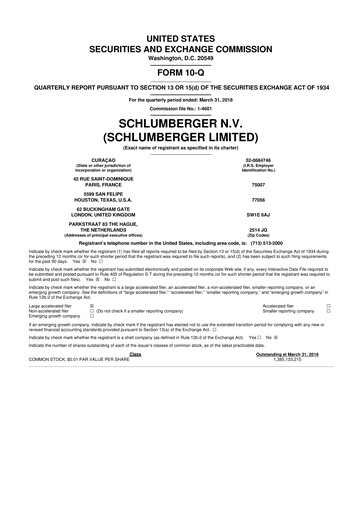 Thumbnail SLB (Schlumberger) 10-Q Quarterly Report FY2018 