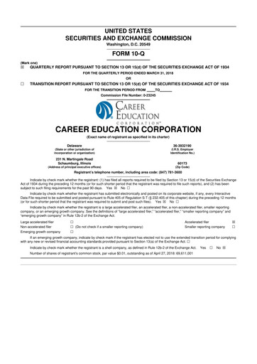 Miniature Perdoceo Education 10-Q Rapport trimestriel 2018 