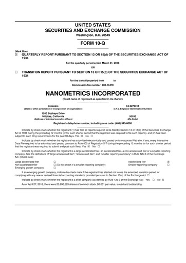 Thumbnail Onto Innovation 10-Q Quarterly Report FY2018 