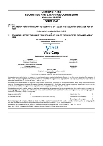 Thumbnail Pursuit Attractions and Hospitality 10-Q Quarterly Report FY2018 