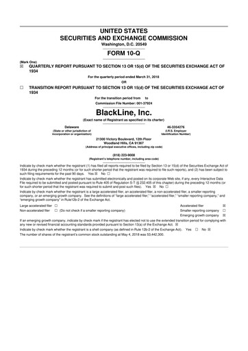 Thumbnail BlackLine 10-Q Quarterly Report FY2018 
