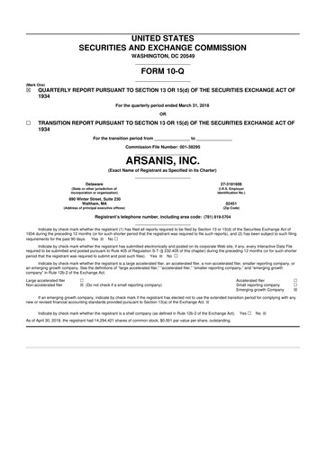 Miniature X4 Pharmaceuticals
 10-Q Rapport trimestriel 2018 