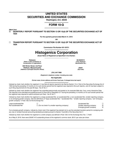 Vorschaubild Ocugen 10-Q Quartalsbericht 2018 
