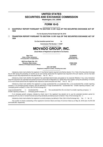 Vorschaubild Movado Group 10-Q Quartalsbericht 2019 