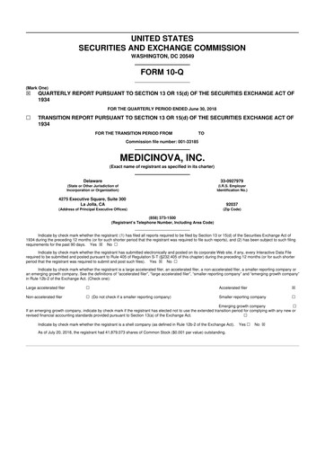 Thumbnail MediciNova 10-Q Quarterly Report FY 