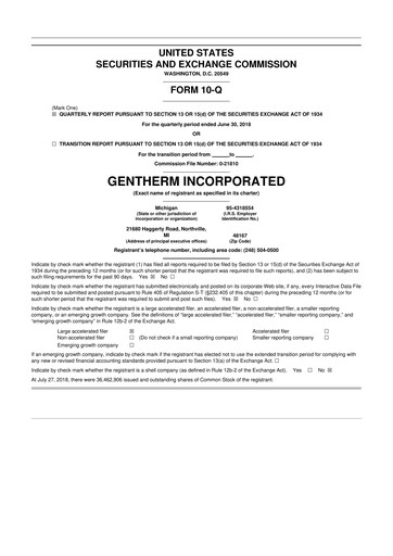 Thumbnail Gentherm 10-Q Quarterly Report FY2018 