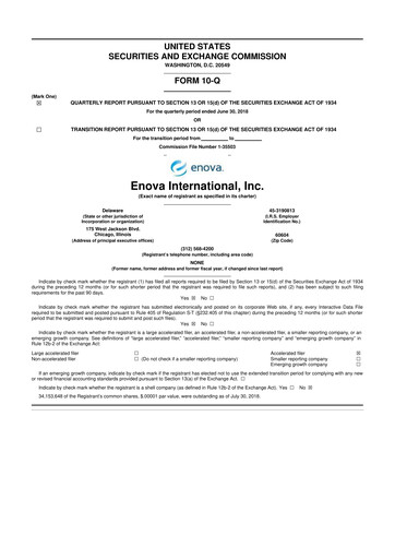 Thumbnail Enova International
 10-Q Quarterly Report FY 