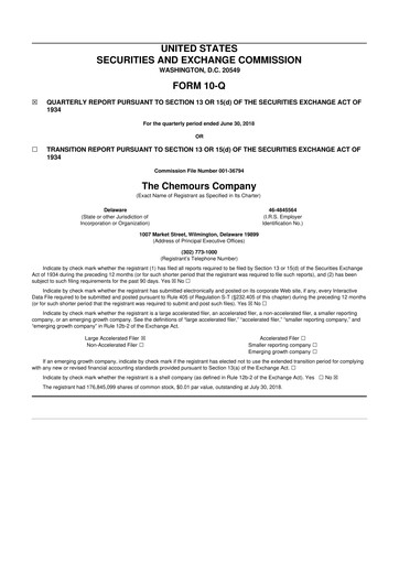 Thumbnail Chemours
 10-Q Quarterly Report FY 
