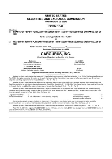 Thumbnail CarGurus 10-Q Quarterly Report FY 