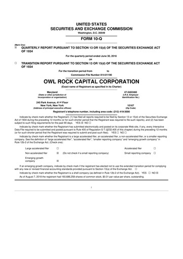 Thumbnail Blue Owl Capital Corporation 10-Q Quarterly Report FY 