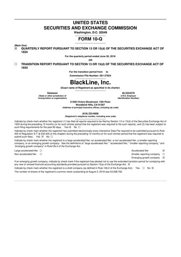 Thumbnail BlackLine 10-Q Quarterly Report FY2018 