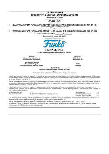 Thumbnail Funko
 10-Q Quarterly Report FY2018 