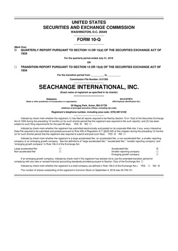 Thumbnail SeaChange International 10-Q Quarterly Report FY2019 