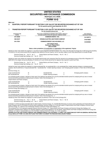 Vorschaubild Dominion Energy 10-Q Quartalsbericht  