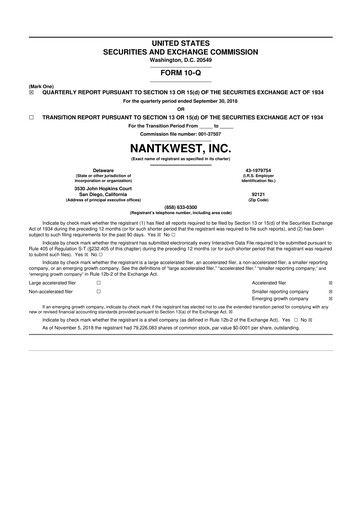Thumbnail ImmunityBio 10-Q Quarterly Report FY2018 