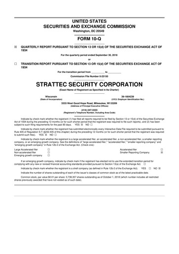 Vorschaubild Strattec Security 10-Q Quartalsbericht 2019 