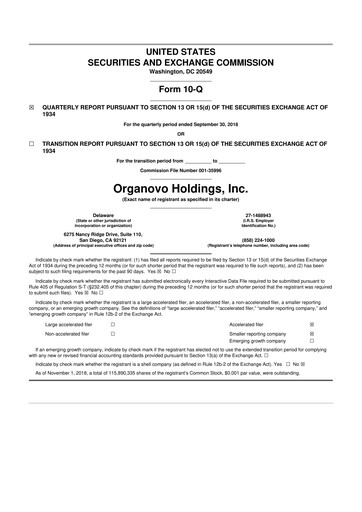 Thumbnail VivoSim Labs 10-Q Quarterly Report FY2019 