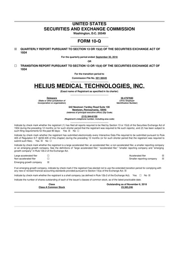 Miniature Solana Company 10-Q Rapport trimestriel 2018 
