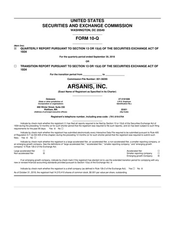 Miniature X4 Pharmaceuticals
 10-Q Rapport trimestriel 2018 