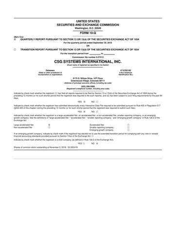 Thumbnail CSG International
 10-Q Quarterly Report FY2018 