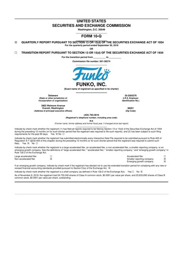 Thumbnail Funko
 10-Q Quarterly Report FY2018 