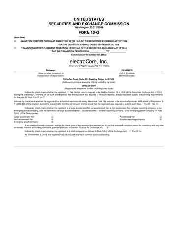 Thumbnail electroCore 10-Q Quarterly Report FY 