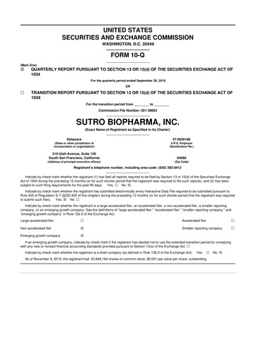 Thumbnail Sutro Biopharma 10-Q Quarterly Report FY 