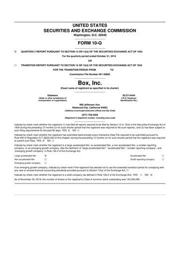 Thumbnail Box, Inc. 10-Q Quarterly Report FY 