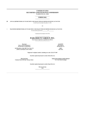 Thumbnail Paramount Group 10-K Annual Report 2018