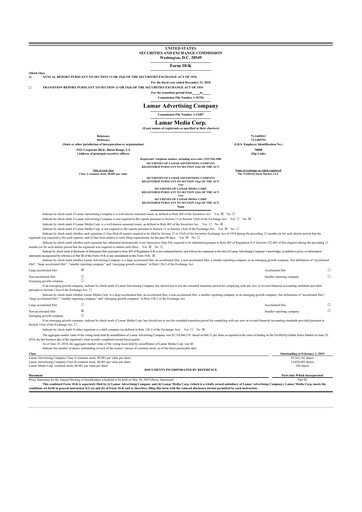 Thumbnail Lamar Advertising 10-K Annual Report 