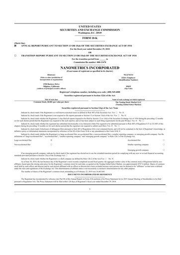 Thumbnail Onto Innovation 10-K Annual Report 2018